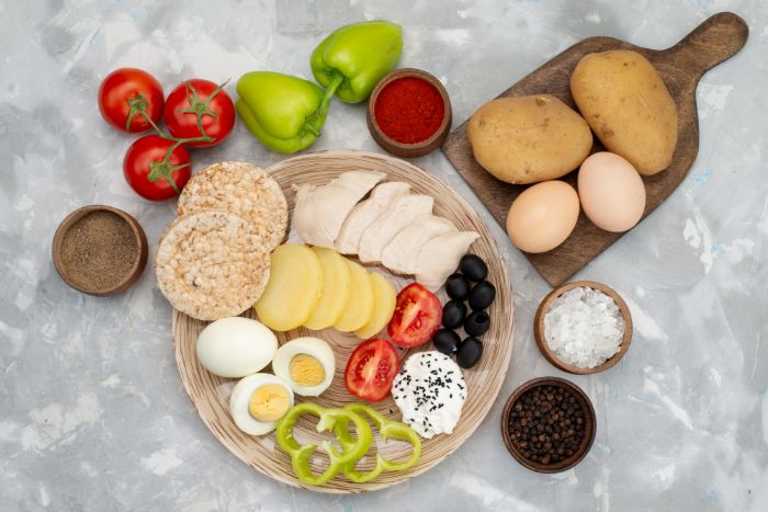 Makanan pengganti daging kaya protein. - Image