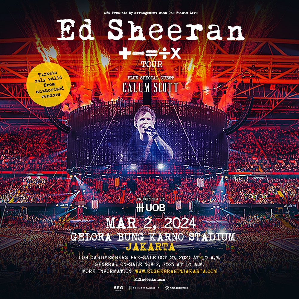 Poster konser Ed Sheeran The Mathematics Tour. - Image