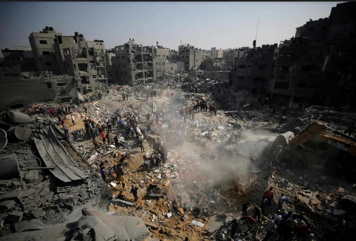 Serangan Israel ke kamp Jabalia./Mohammed Al-Masri / Reuters - Image