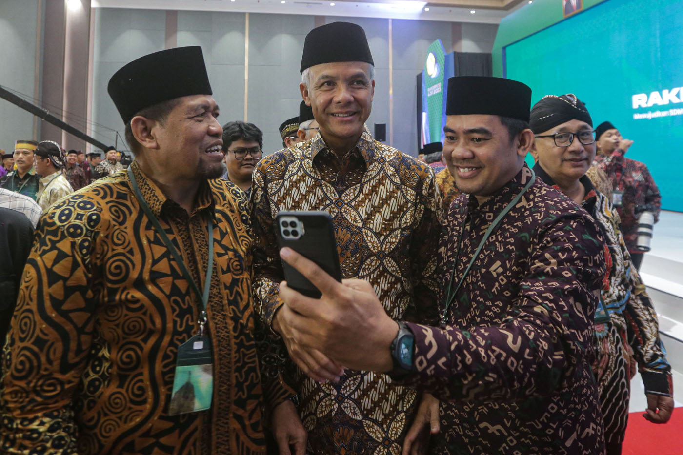 Bakal calon presiden  (Bacapres) Ganjar Pranowo saat menghadiri Rapat Kerja Nasional Lembaga Dakwah