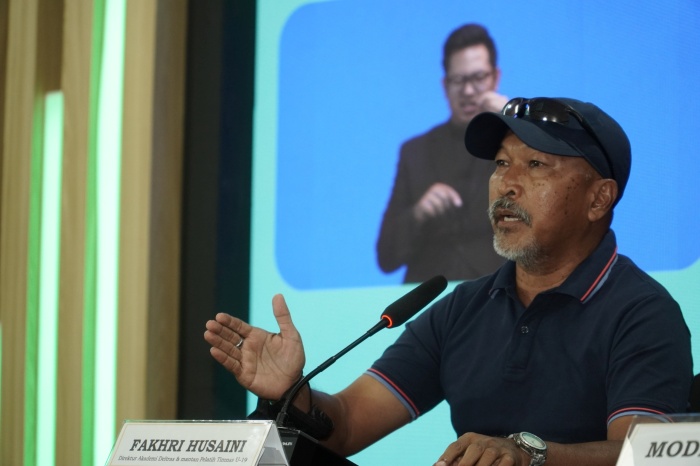 Fakhri Husaini saat memberikan apresiasi atas perjuangan Timnas Indonesia U-17 di Piala Dunia U-17 2023. (Pusat Informasi Piala Dunia U-17 2023 Surabaya) - Image