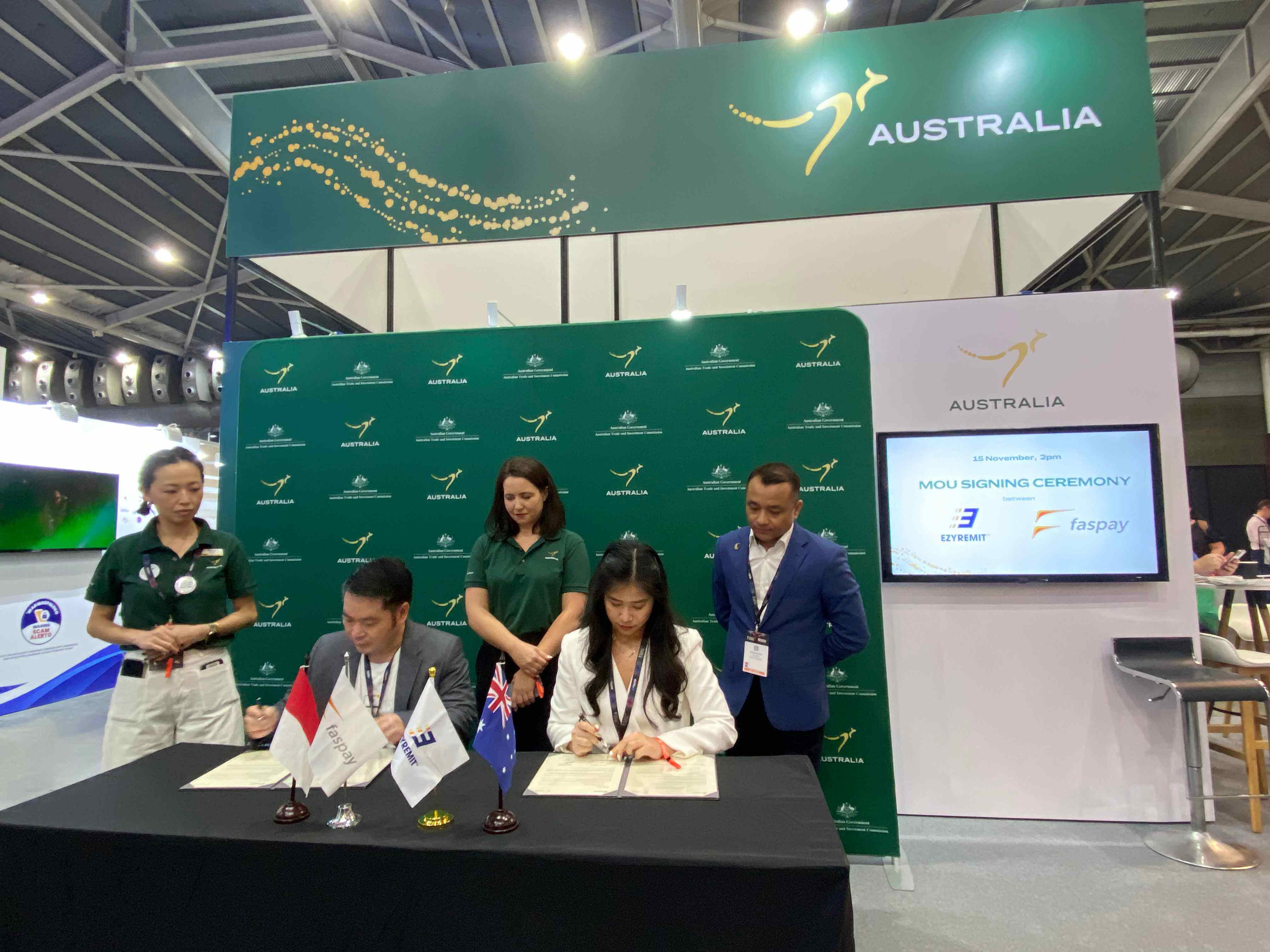 Faspay dan EzyRemit resmi berkolaborasi di Singapore Fintech Festival 2023. (Istimewa) - Image