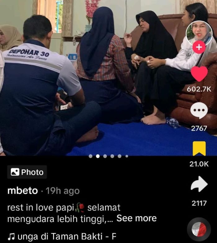 Anak Kolonel Adm Widiono membagikan kolase foto saat melepas kepergian sang ayah yang jadi korban pesawat jatuh di Bromo. - Image