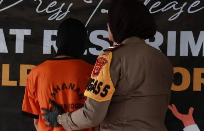 Willy Sulistio, tersangka KDRT terhadap dokter di Mapolres Bogor / (ANTARA/HO-Humas Polres Bogor) - Image