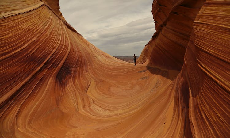 The Wave merupakan formasi pasir dengan pola gelombang dan merupakan lokasi favorit bagi banyak fotografer. (sumber: pexels/Stephen Leonardi) - Image