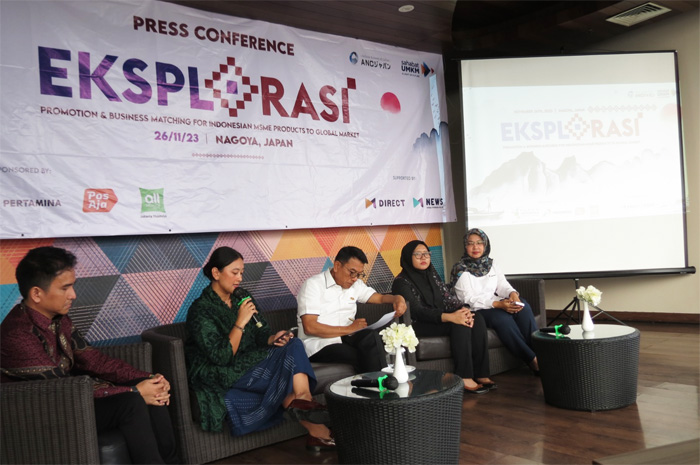 Ketua Umum Sahabat UMKM, Joanina R.N. Sahabat UMKM menyampaikan rencana Promosi & Business Matching Produk UMKM ke Pasar Global di Nagoya, Jepang pada 26 November 2023. - Image
