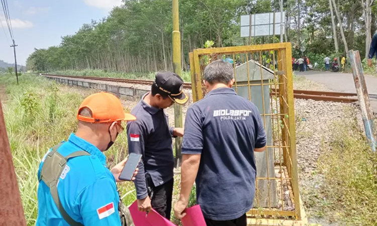 Perlintasan kereta api Desa Ranupakis, Kecamatan Klakah, Lumajang, ini sudah terpasang EWS. Namun, saat kecelakaan terjadi alarm itu tidak berfungsi/ Sumber: Radar Jember - Image