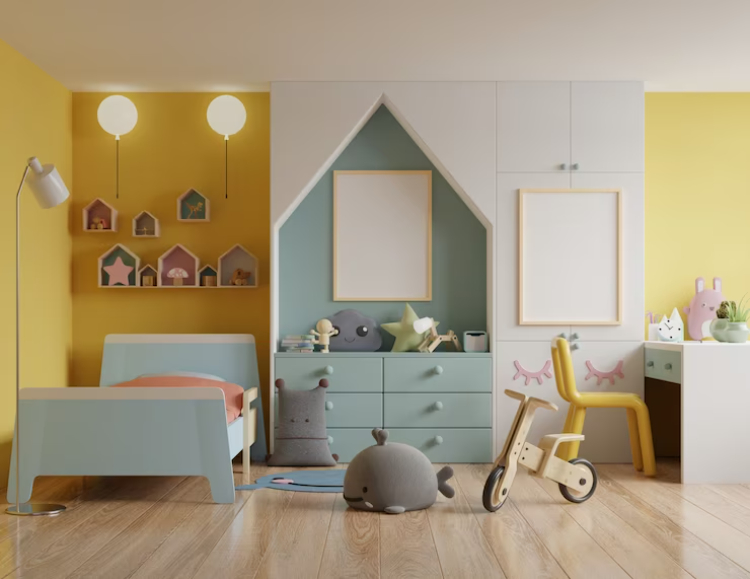 ilustrasi kamar tidur anak/ sumber : freepik_vanitjan - Image