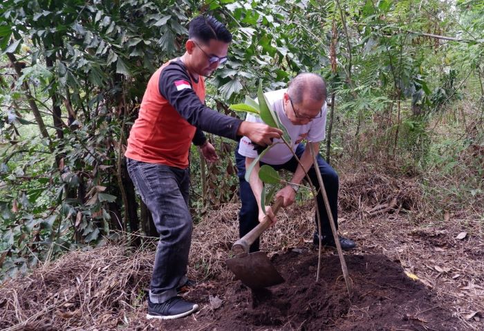 Kencana Group serahkan 1.000 bibit pohon untuk gerakan penanaman pohon di kaki Gunung Welirang, Pasuruan, Jawa Timur. - Image