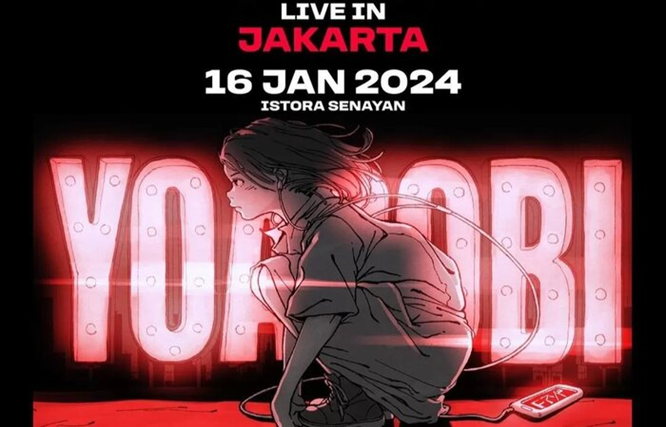 Ilustrasi sejarah grup musik YOASOBI asal Jepang yang akan melangsungkan konser mereka di Jakarta pada tahun 2024 mendatang. Sumber foto: (Instagram (@pkentertainment.id),) - Image