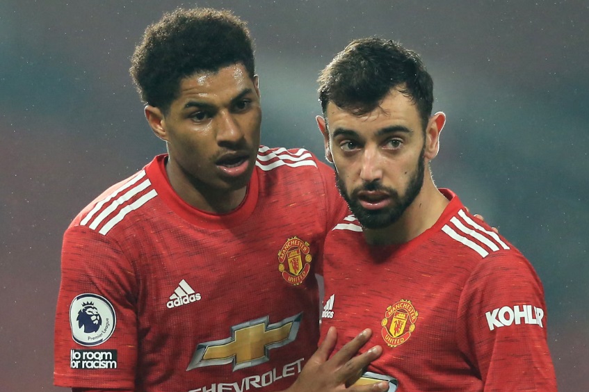 Marcus Rashford dan Bruno Fernandes. (independent.co.uk) - Image