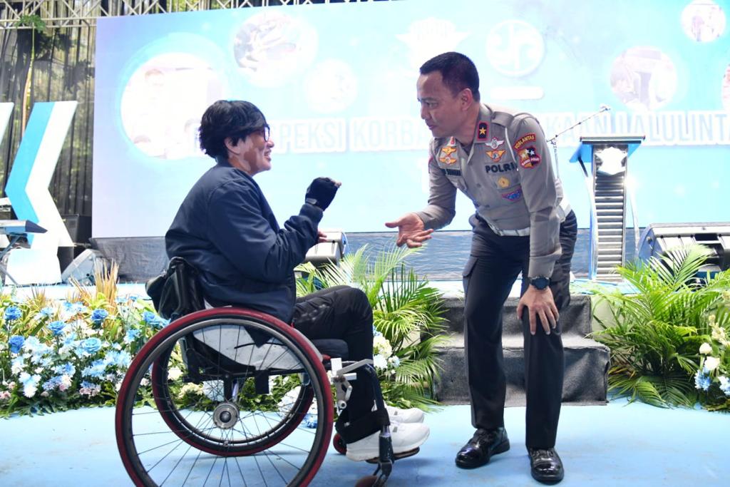 PLT Kakorlantas Polri Brigjen Pol Aan Suhanan saat kegiatan Retrospeksi Korban Kecelakaan Lalu Lintas Korlantas Polri T.A 2023 di Taman Lalu Lintas Cibubur, Jakarta pada Selasa (5/12). (Istimewa) - Image