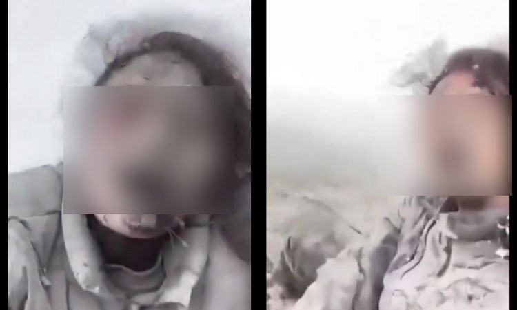 Tangkapan layar video viral Ife, pendaki yang terjebak dalam letusan gunung Marapi Sumbar. - Image
