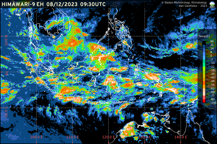 Citra Satelit Himawari pada Jumat (8/12). - Image