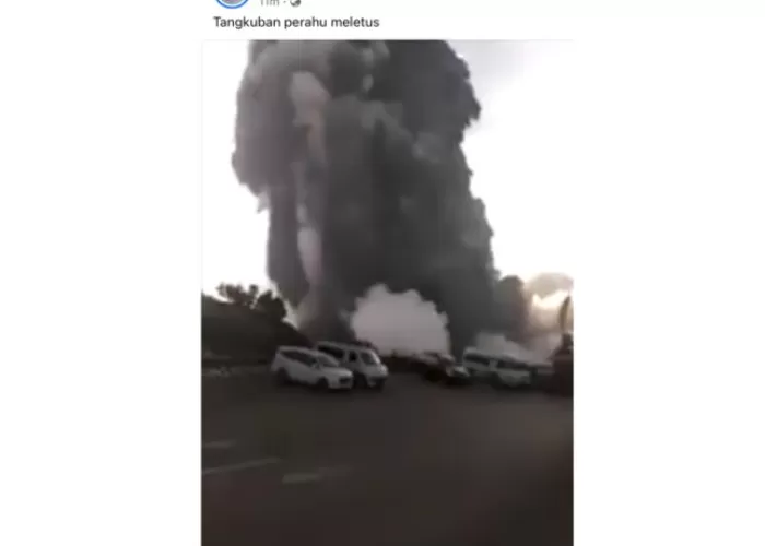 Unggahan soal Gunung Tangkuban Perahu erupsi ternyata informasi palsu. Video yang beredar di medsos adalah kejadian lama tahun 2019. Radar Solo Jawa Pos. - Image