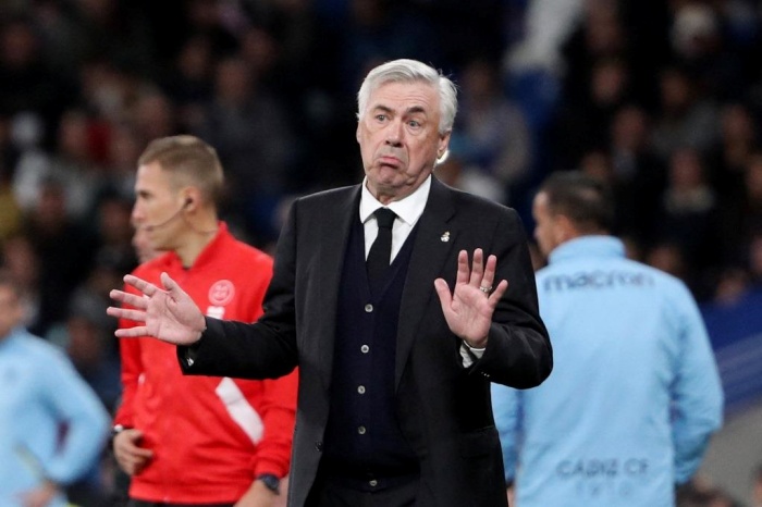 Pelatih Real Madrid, Carlo Ancelotti. (REUTERS/Violeta Santos Moura) - Image