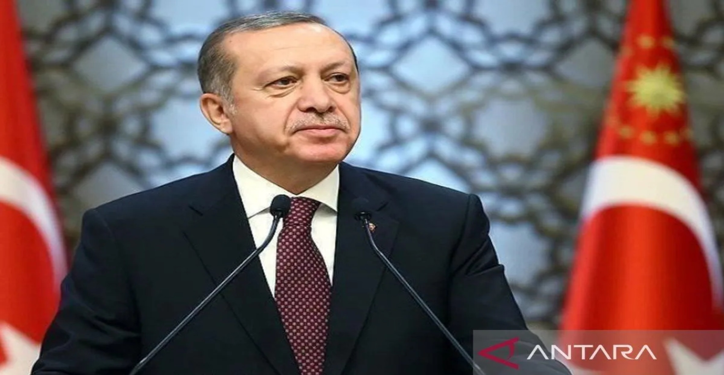 Presiden Turki Recep Tayyip Erdogan. (ANTARA/Anadolu Agency/am.) - Image