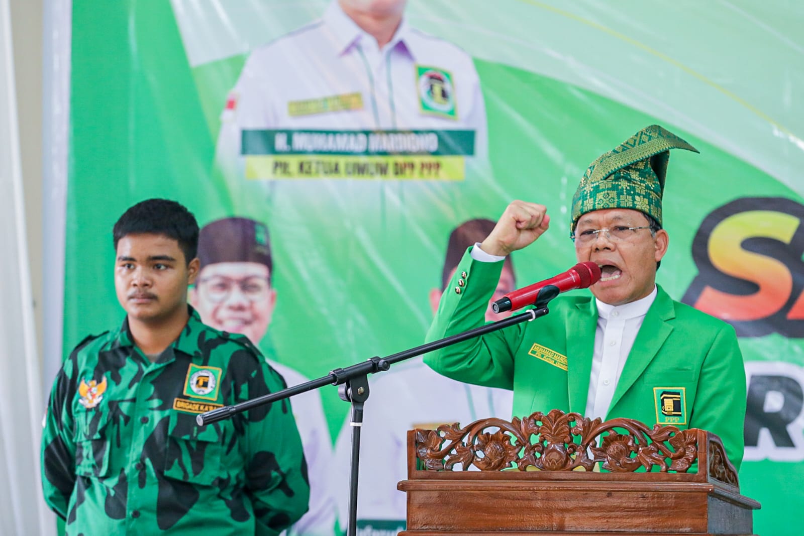 Plt Ketua Umum Partai Persatuan Pembangunan (PPP) Muhamad Mardiono menegaskan bahwa kader di pusat hingga daerah telah sepakat untuk berikhtiar memenangkan Pemilu 2024. - Image