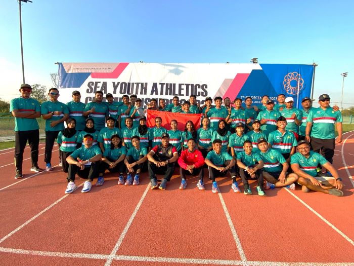 Tim Atletik Muda Indonesia catat prestasi gemilang di ajang 15th SEA Youth Athletics Championships 2023 di National Athletics Centre, Thailand. - Image