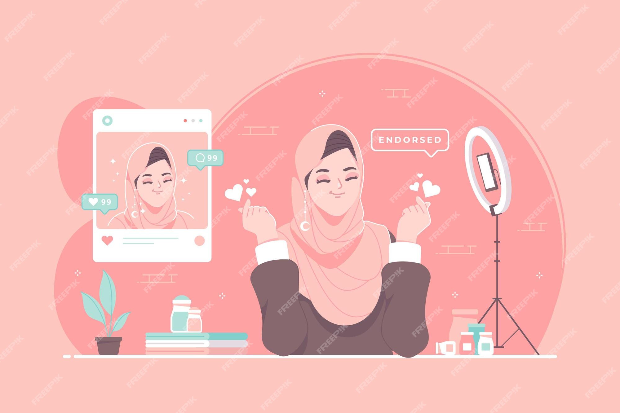 Ilustrasi endorse selebgram. (Freepik) - Image