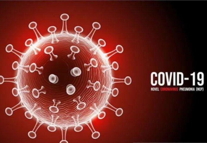 Ilustrasi virus korona. - Image