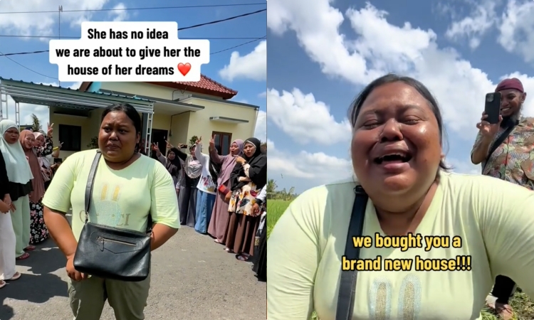 Influencer Isaiah Garza memberi sebuah rumah lengkap dengan isinya dan uang sebesar USD 10.000 pada seorang perempuan penjual donat yang berada di Bali. Sumber Foto: TikTok/@isaiahgarza - Image