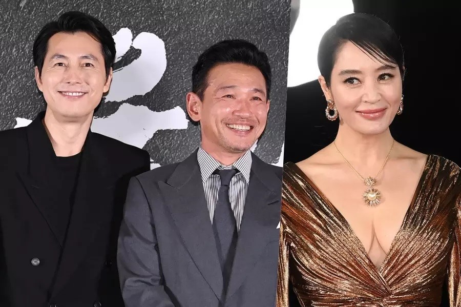 Aktor asal Korea Selatan Jung Woo Sung, Hwang Jung Min, dan Kim Hye Soo. Sumber foto: Soompi - Image