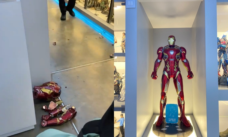 Patung Iron Man yang rusak di ICONIC Jogja - Image