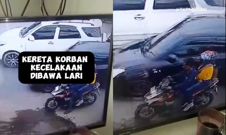 Tangkapan layar video ibu kecelakaan di Medan. - Image