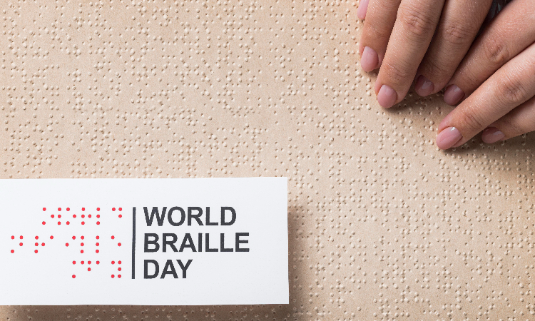 Hari Braille Sedunia diperingati pada 4 Januari, sebagai bentuk apresiasi dan kesadaran masyarakat akan pentingnya braille bagi penyandang tunanetra dan orang-orang yang memiliki penglihatan sebagian. - Image