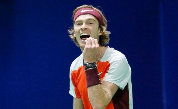Petenis Rusia Andrey Rublev. (ANTARA/AFP) - Image