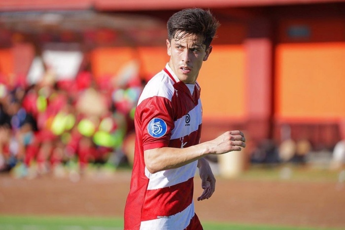 KELAS: Francisco Rivera jadi salah satu mesin gol bagi skuad Madura United di Liga 1 Indonesia 2023/2024. (Instagram Francisco Rivera) - Image