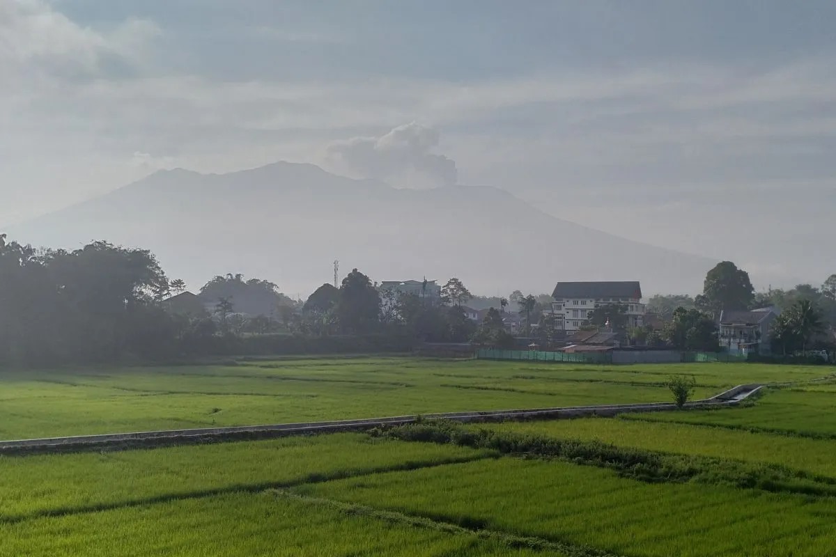 Penampakan Gunung Marapi dari Kota Bukittinggi pada 10 Desember 2023. - Image