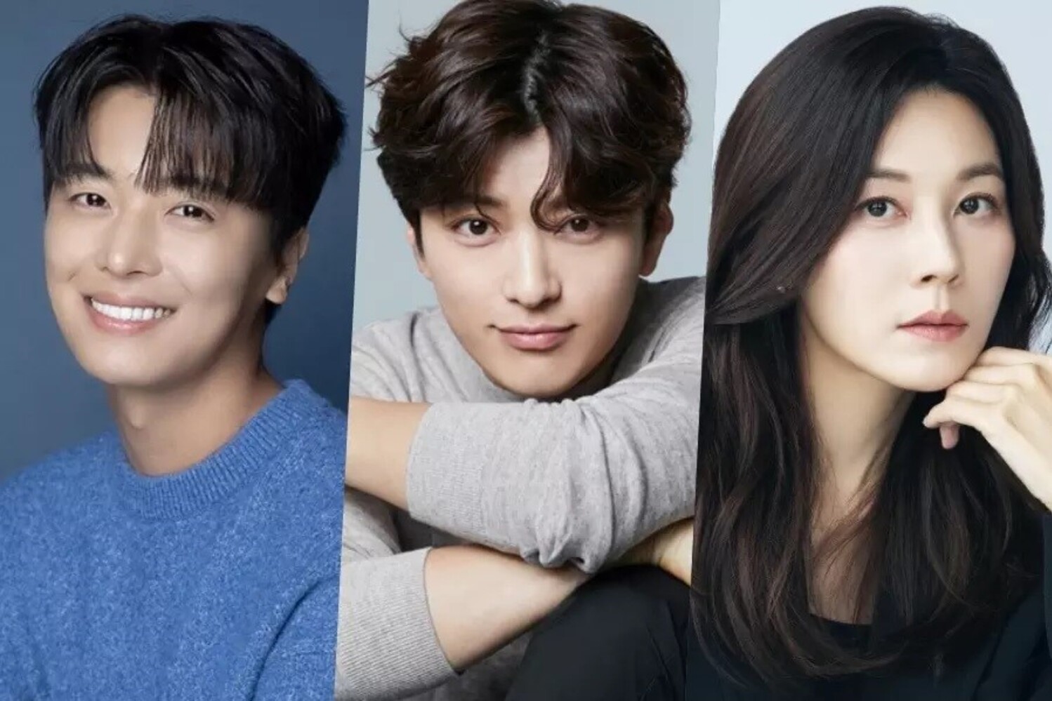 Aktor asal Korsel Yeo Woo Jin, Jang Seung Jo, dan Kim Ha Neul. Sumber foto: Soompi - Image
