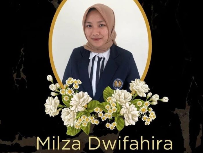 Milza Dwifahira, mahasiswi Universitas Negeri Surabaya yang ditemukan meninggal dunia di rumah kosnya. - Image