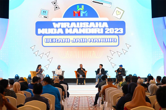 Bank Mandiri kembali menggelar kompetisi bisnis Wirausaha Muda Mandiri (WMM) 2023 mengajak anak muda menggali potensi wirausaha muda di tanah air. - Image