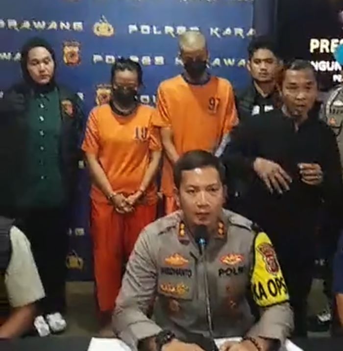 Polres Kabupaten Karawang mengungkap kasus pembunuhan berencana yang mulanya disangka kasus pembegalan terhadap seorang karyawan pabrik Toyota - Image