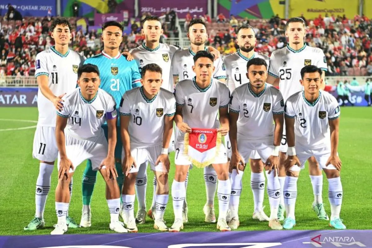 Indonesia dalam laga lanjutan grup D Piala Asia menghadapi Vietnam pada Jumat (19/1) di Stadion Abdullah bin Khalifah (Sumber Foto : Antara) - Image