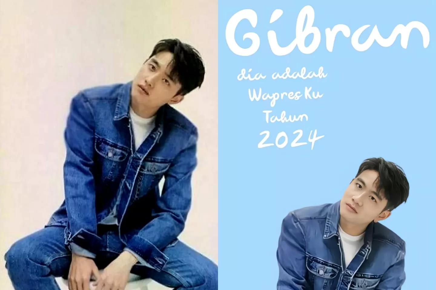 Poster Gibran berasal dari foto D.O EXO, yang di bagian kepala diganti membuat fans EXO marah. (Nina Rialita.) - Image