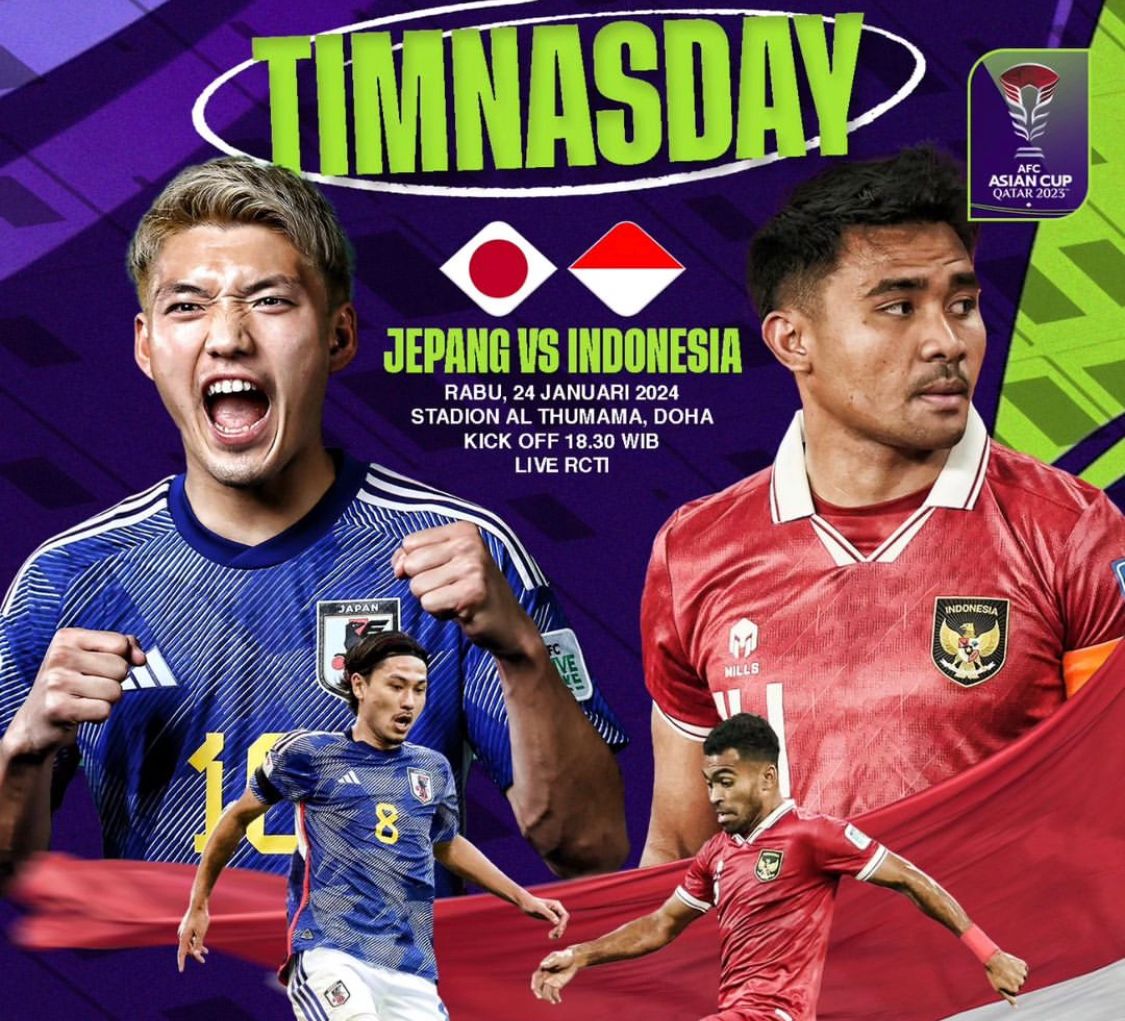TIMNASDAY: Timnas Jepang akan ditantang Timnas Indonesia dalam lanjutan Piala Asia 2023. (Instagram @pengamatsepakbola) - Image