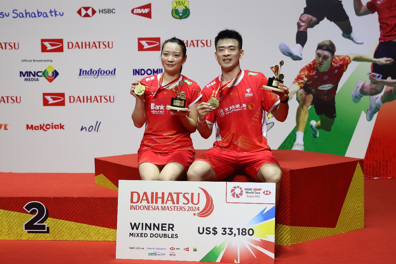 Zheng Si Wei/Huang Ya Qiong menjuarai Indonesia Masters 2024. (Dok. PBSI) - Image
