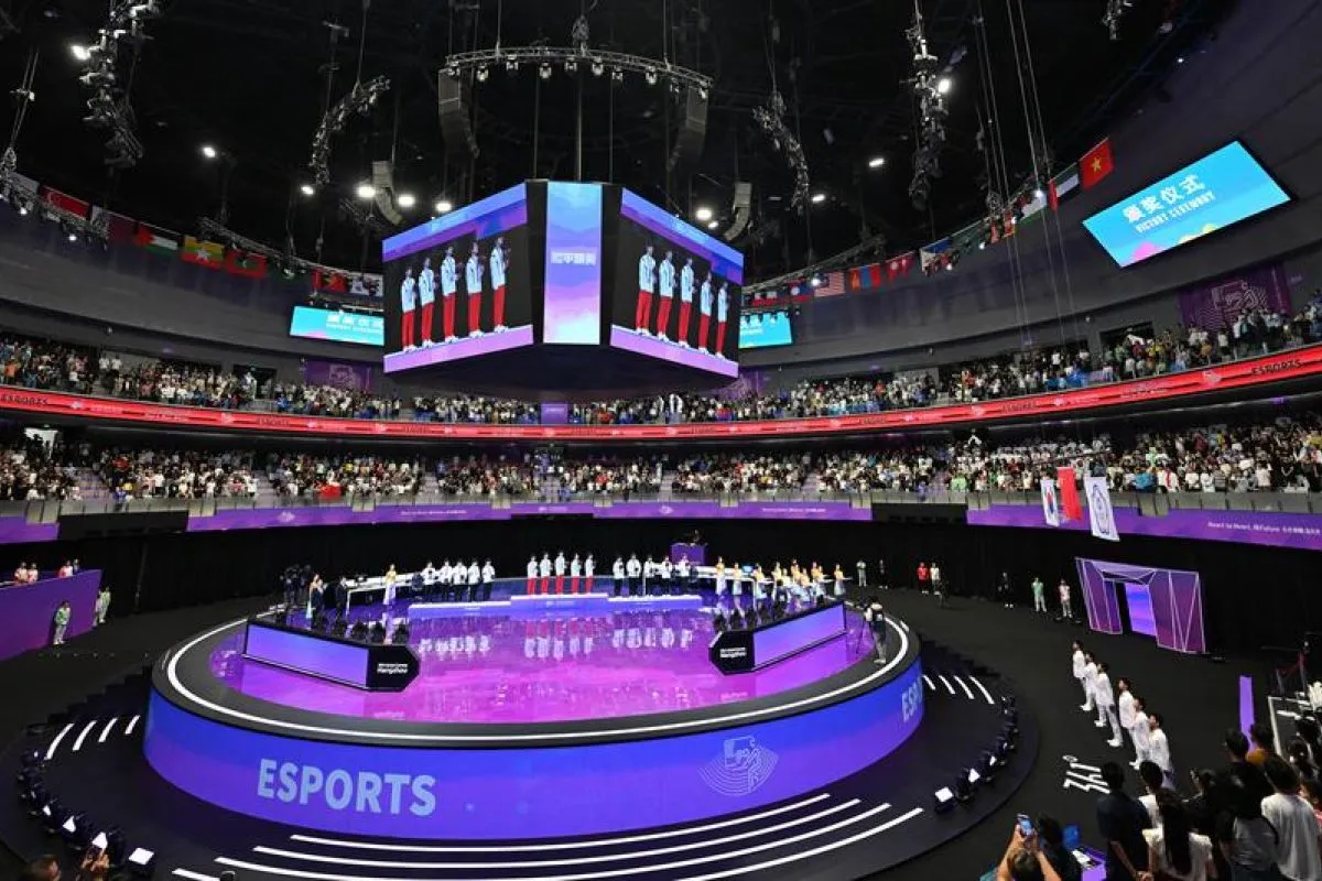 Acara penganugerahan Peace Elite Asian Games versi Esports di Asian Games ke-19 pada 1 Oktober 2023. - Image