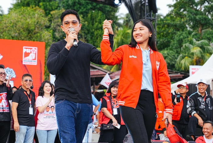 Ketua Umum Partai Solidaritas Indonesia Kaesang Pangarep mengomentari keputusan mundurnya Mahfud Md dari jabatan Menko Polhukam di Kabinet Jokowi. - Image