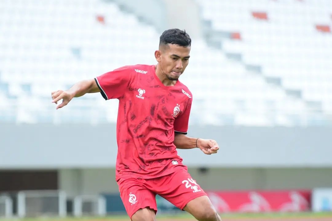 Potret pemain Sriwijaya FC jelang laga vs Perserang Serang./(instagram/sriwijayafc.id) - Image