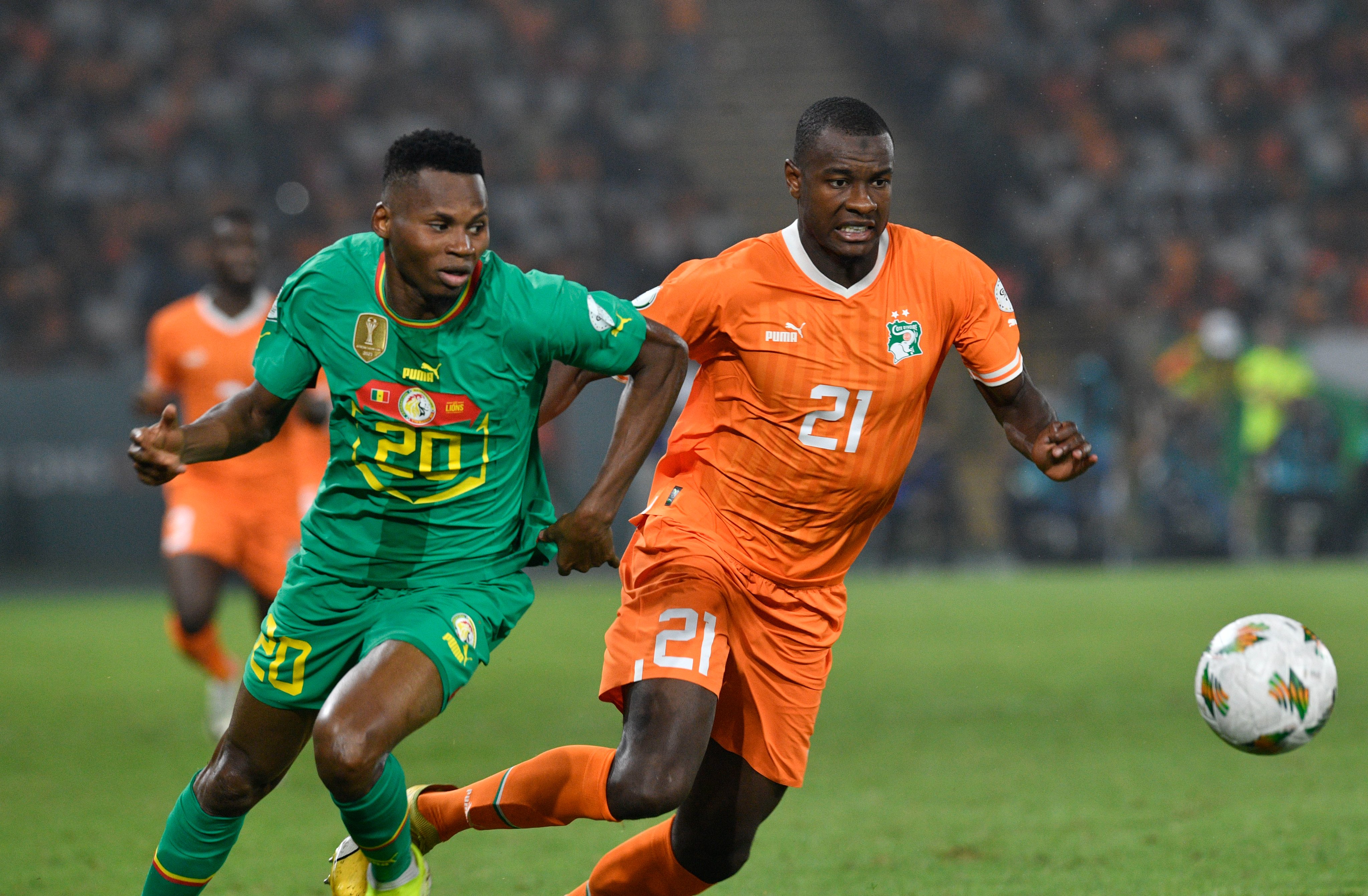 Laga saat Senegal menghadapi Pantai Gading di babak 16 besar Piala Afrika AFCON 2023 (Sumber Foto :@caf_online) - Image