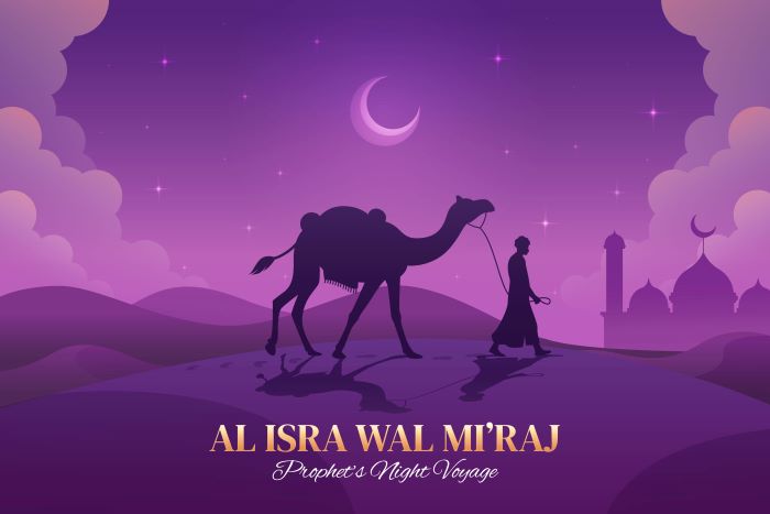 Ilustrasi peringatan Isra Mi&rsquo;raj. - Image