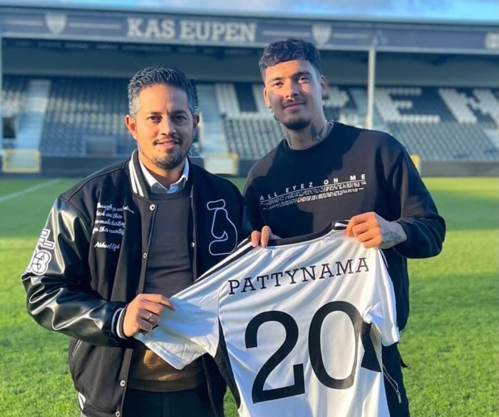 DIPERKENALKAN: Shayne Pattynama diperkenalkan KAS Eupen, klub yang berlaga di divisi teratas Liga Belgia. (KAS Eupen) - Image