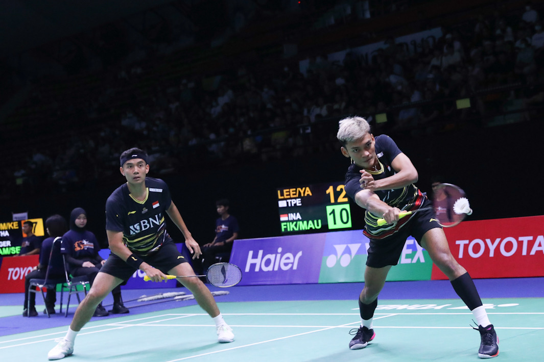Penampilan Bagas Maulana/Shohibul Fikri saat melawan Taiwan. - Image