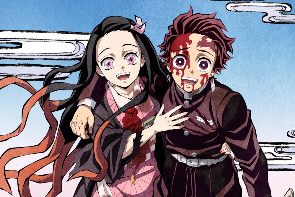 Tokoh anime Demon Slayer: Kimetsu no Yaiba Nezuko dan Tanjiro. Sumber foto: X.com / @kimetsu_off - Image