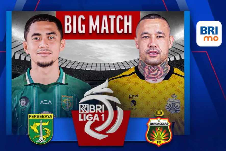 Persebaya Surabaya vs Bhayangkara FC./Vidio.com - Image